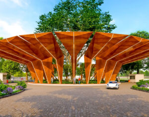 Grand Entrance Arch of Silpa Raghava Botanica